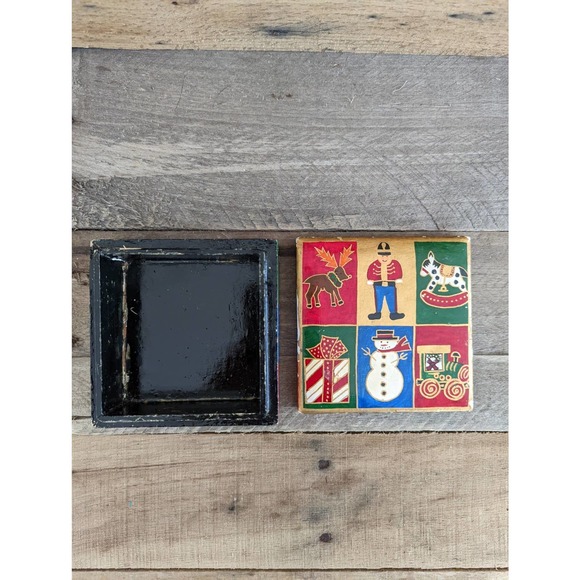 Vintage Handcrafted Christmas Coasters by Foreside Made in India - Picture 3 of 10